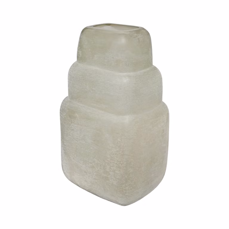Dome Deco ZOLA White Glass Tabletop Vase