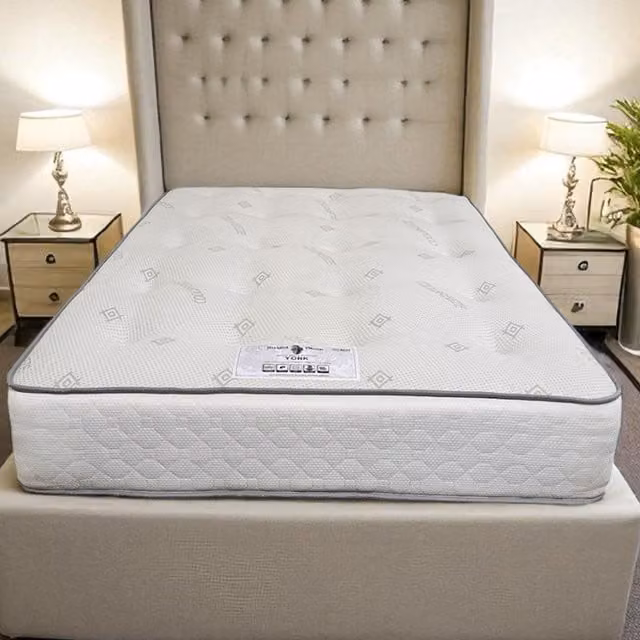 Knight Sleep York Orthopaedic Mattress with Extra Hybrid Support, White, W: 180 cm, D: 200 cm