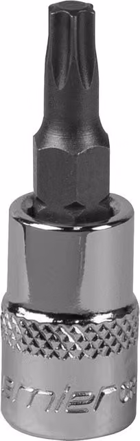 Loops T25 TRX Star Socket Bit with 1/4 inch Square Drive and S2 Steel Head in Silver – 1