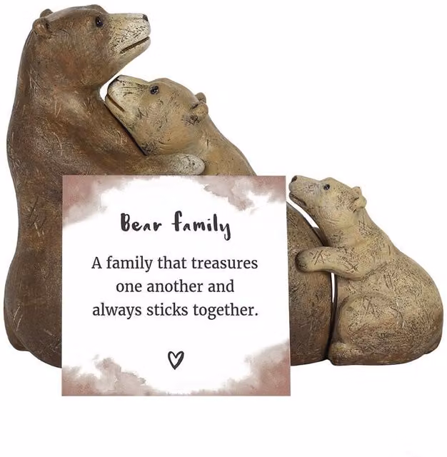 Something Different Brown Bear Family Tabletop Ornament, H 12 cm x W 10 cm – 3