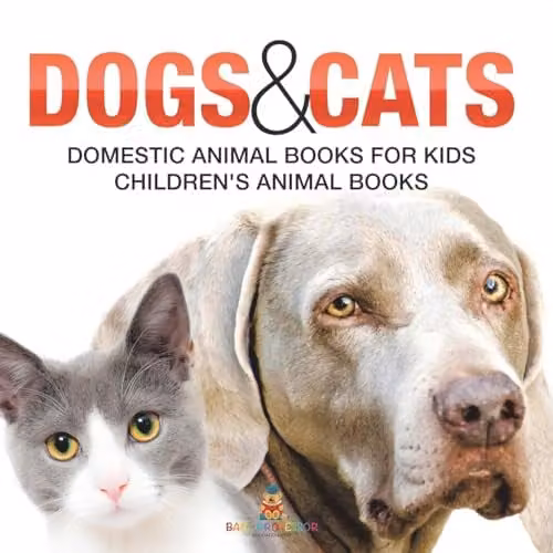 Baby Professor Dogs and Cats Domestic Animal Book for Kids in Multicolour