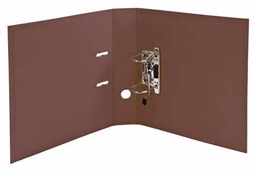 Exacompta Prem'Touch PVC Lever Arch File for A4 Documents, 2 Rings, Brown, Spine Width: 7 cm, W/D/H: 32 x 29 cm – 2