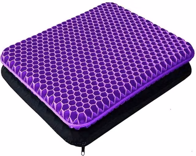 KORVIXA Ergonomic Gel Office and Car Seat Cushion, Purple, W: 100 cm x D: 100 cm x H: 1 cm – 1