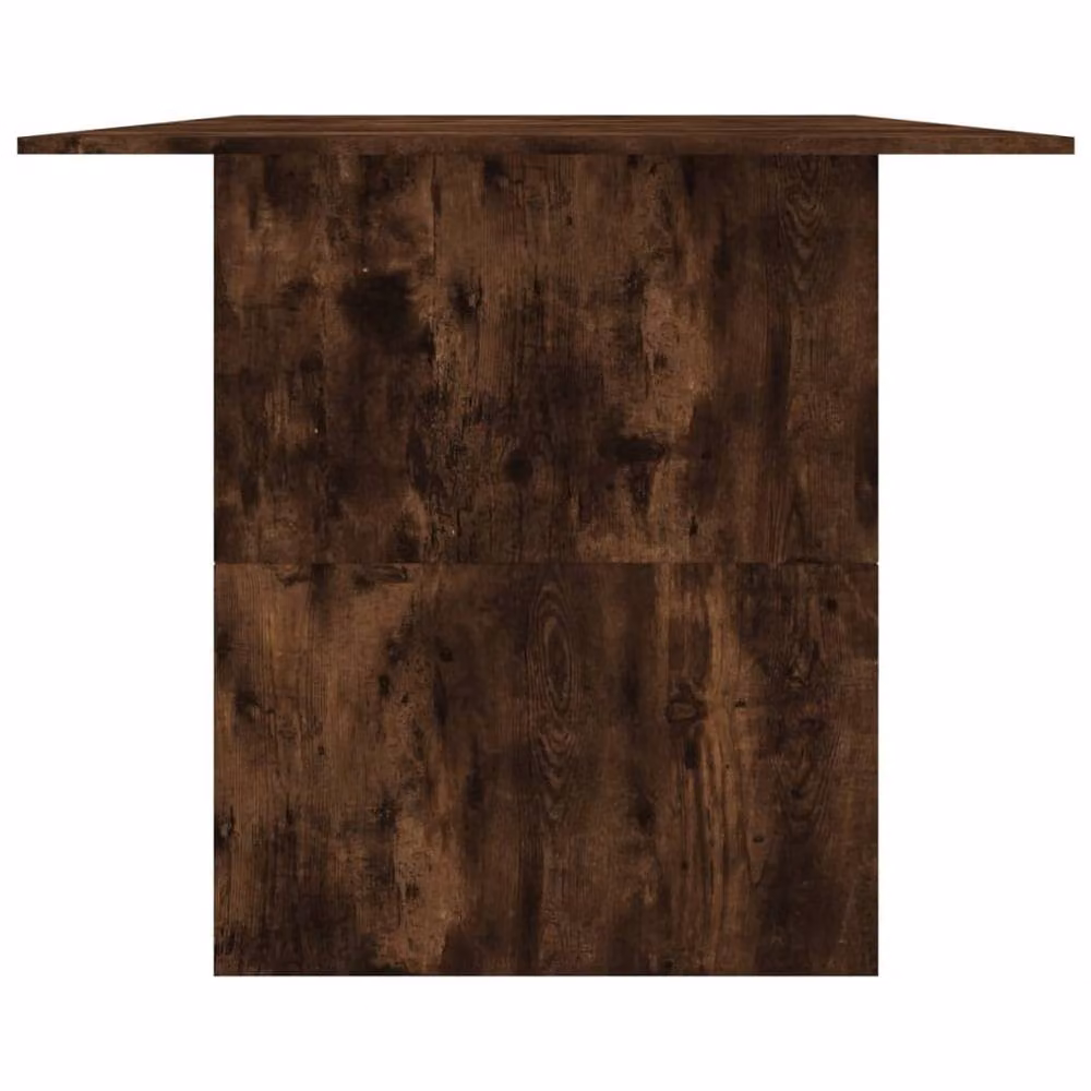 Berkfield Home Smoked Oak Dining Table in Brown, W/D/H: 180 x 90 x 76 cm – 3