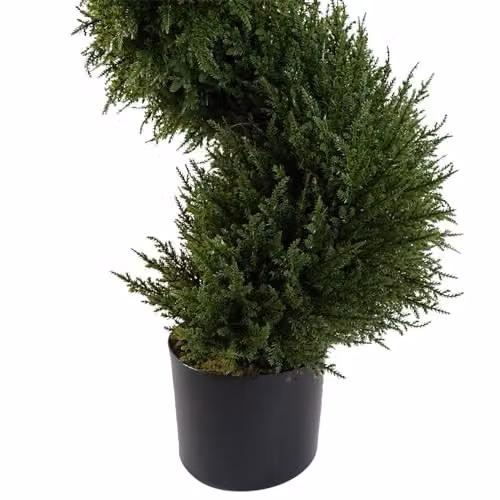 Leaf Design UK Artificial Boxwood Spiral Twist Tower Tree Topiary in Green, H 120 cm x W 35 cm x D 35 cm – 3