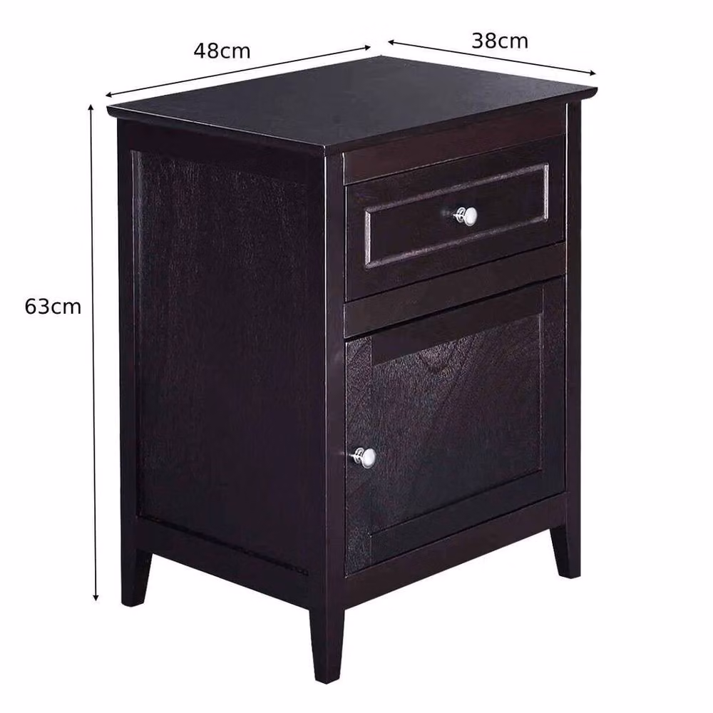 FORGEVIO 2-Tier Black Modern Nightstand and Sofa Side Table – 2