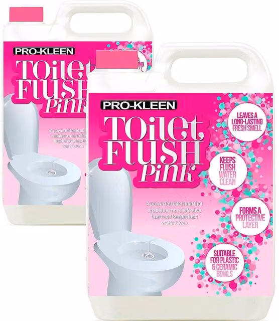 ProKleen Caravan and Motorhome Chemical Toilet Flush Pink Cleaner, 2 x 5L