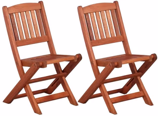 Berkfield Home Children's Dining Chairs, Set of 2, Solid Oiled Eucalyptus Wood, Brown – 1