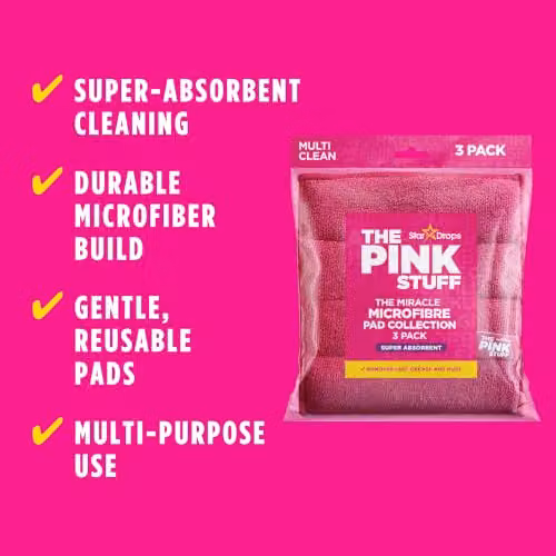 Stardrops The Pink Stuff Miracle Microfibre Pad Collection, Pink – 2
