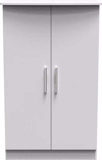2 U Windsor Ready Assembled 2 Door Midi Wardrobe in Mid Grey