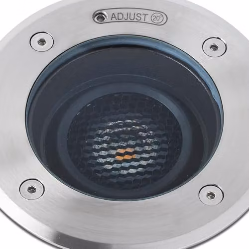 Netlighting Geiser FARO BARCELONA Adjustable LED Recessed Outdoor Ground Light in Grey Stainless Steel with 3000K Warm White IP67 Rating – 2