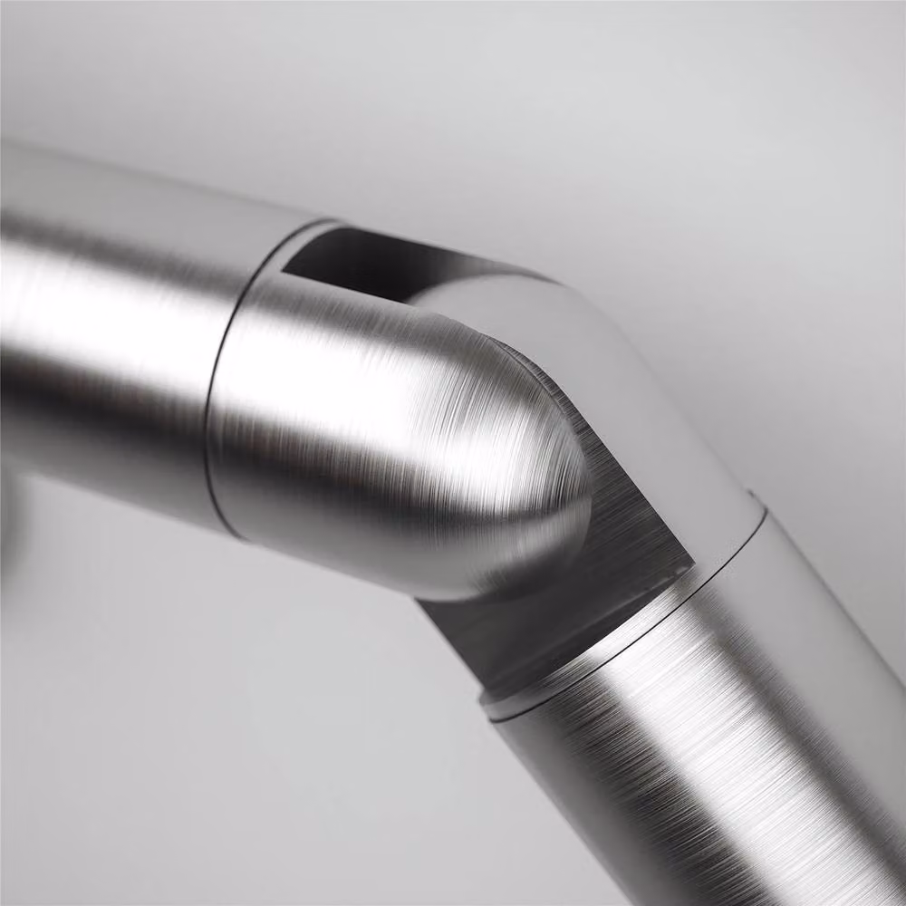Rothley Brushed Silver Adjustable Bannister Staircase Handrail Elbow 40mm – 2