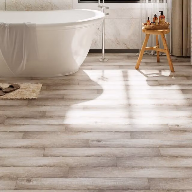 Darphe 36-Piece Self-Adhesive Wood-Look PVC Flooring Planks in Brown