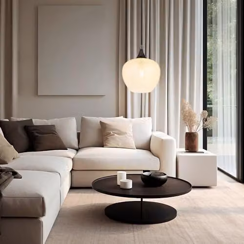 Globo Lighting Modern Suspended Pendant Light with Glass and Acrylic Crystals, Height: 120 cm – 2