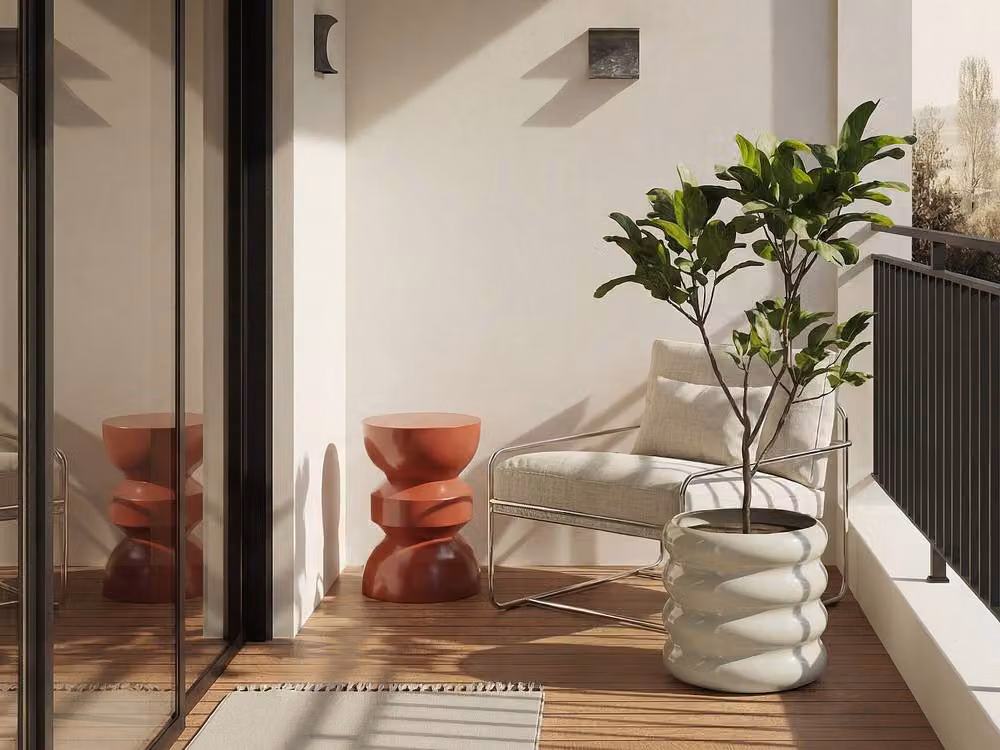 Vente-unique TOQO Metal Garden Side Table in Terracotta by MYLIA, W/D/H: 35 x 35 x 50 cm – 4