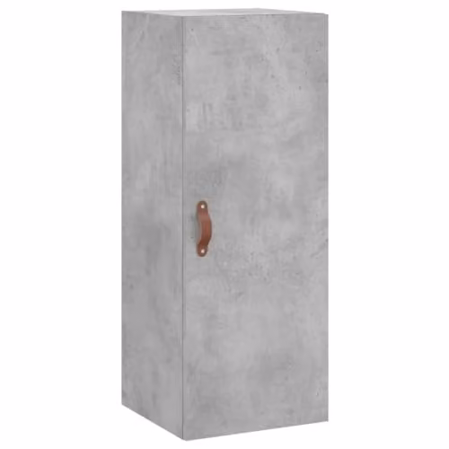 vidaXL Modern Wall Mounted Cabinet in Grey with Hinged Doors, W/D/H: 34.5 x 34 x 90 cm