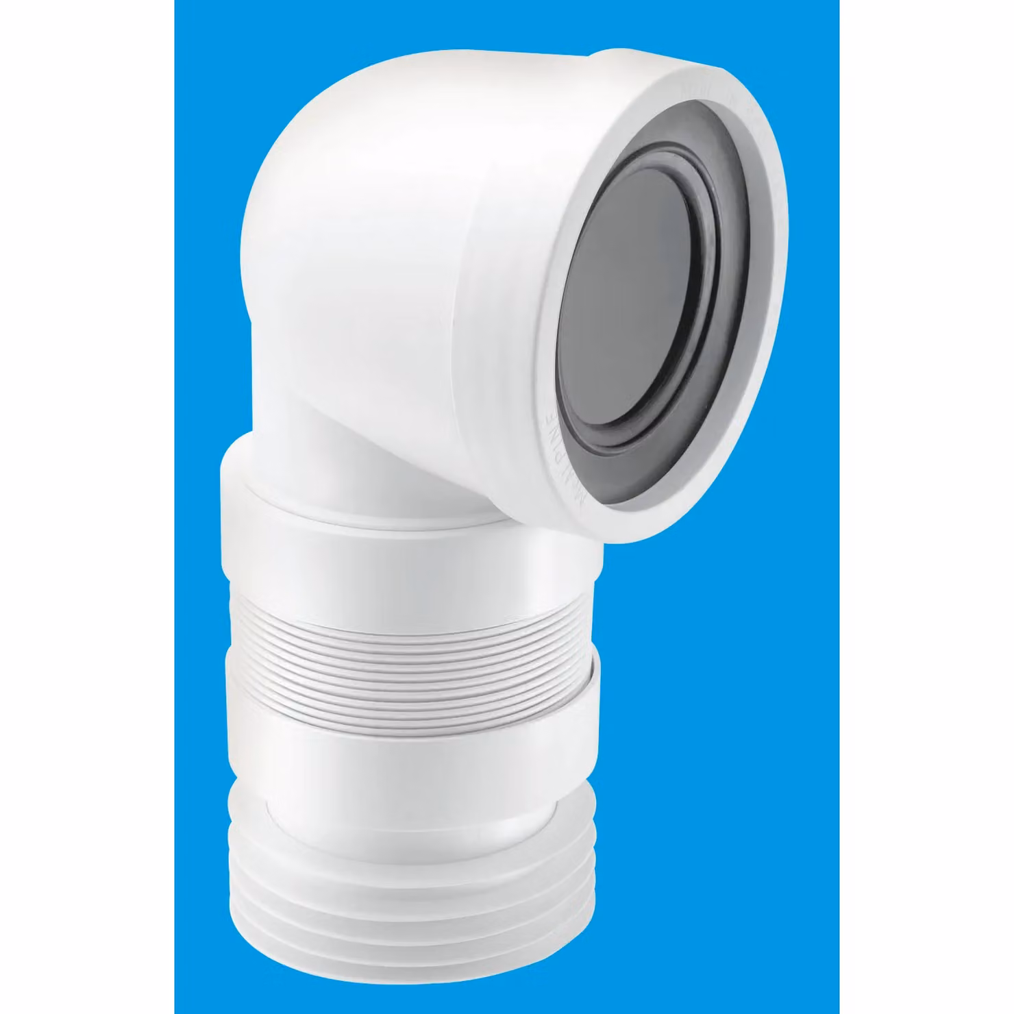 McAlpine WC-CON8F18 90 Degree Flexible WC Connector in White – 2
