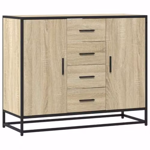 vidaXL Sideboard in Brown Sonoma Oak, W/D/H: 92 x 35 x 76 cm – 1