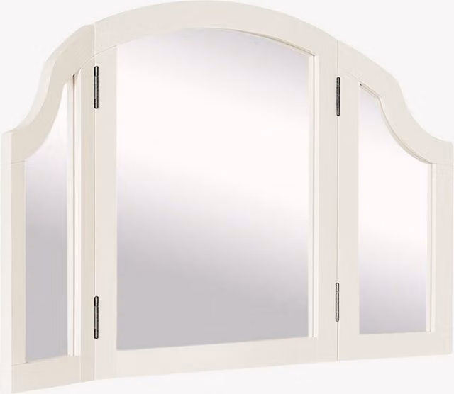 Gainsborough Antique White and Beige Tabletop 3-Way Dressing Table Mirror