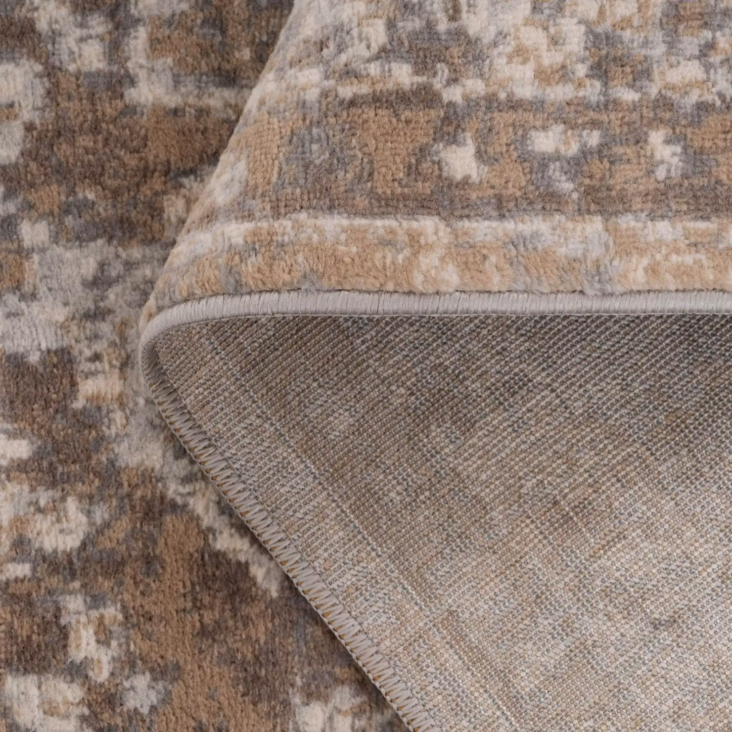 Kukoon Beige Traditional Medallion Bordered Living Area Rug, W: 80 cm, L: 150 cm – 3