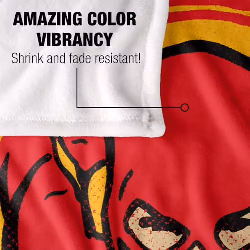 LOGOVISION DC Flash Circle Silky Touch Super Soft Fleece Throw Blanket, Multicolour, W: 152.4 cm x L: 152.4 cm – 3
