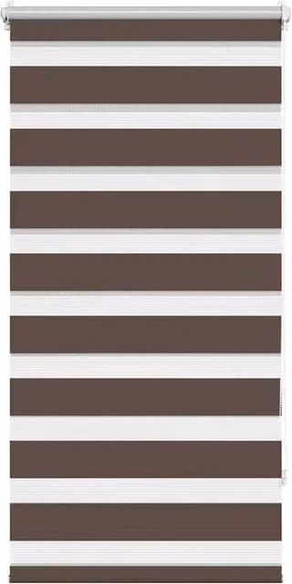 Berkfield Home Zebra Blind, Brown and White, W: 60 cm, H: 120 cm