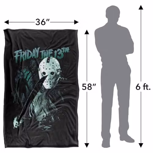 Warner Bros. Friday The 13th Lurk Silky Touch Super Soft Fleece Throw Blanket, Multicolour, W: 91.44 cm x D: 147 cm – 4