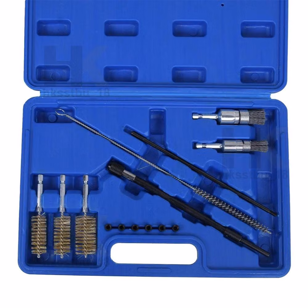 NESTLUNE 14x Diesel Injector Seat Cleaning Brush Tool, Universal, Blue – 2