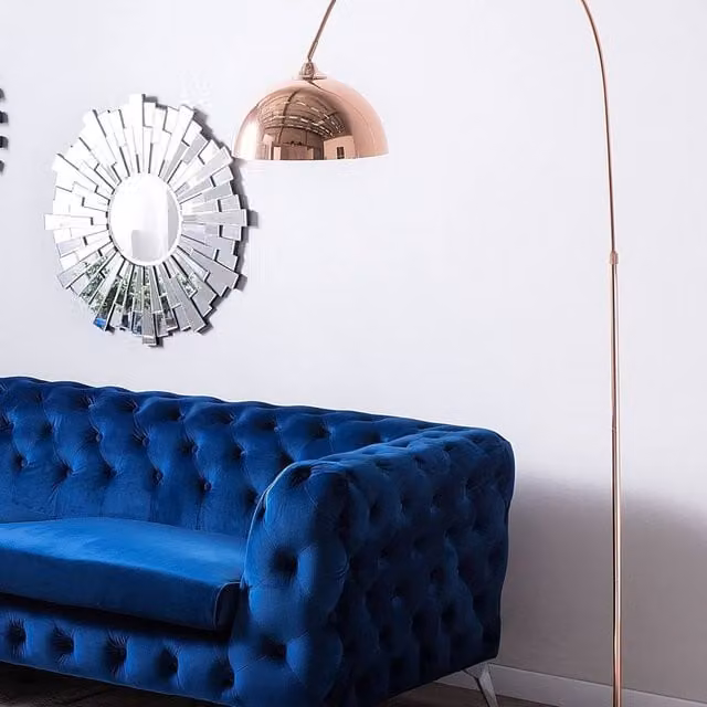 Wyld and Coco Copper Floor Lamp with Adjustable Dome Shade, Height: 160 cm – 1