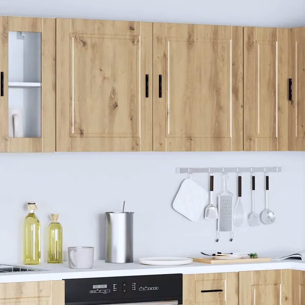 Berkfield Home Porto Artisan Oak Kitchen Wall Cabinets, 2 Piece Set, Brown – 2