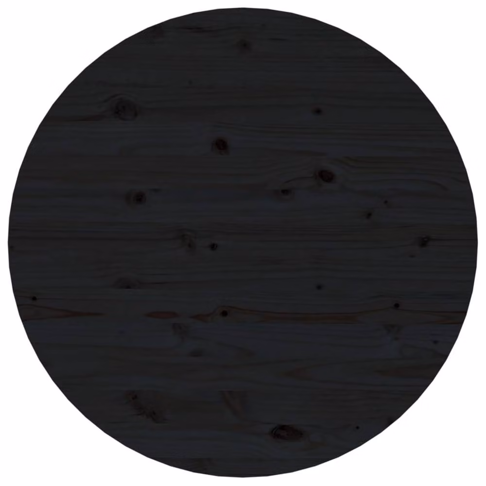 Berkfield Home Round Black Solid Pine Wood Coffee Table, W/D/H: 55 x 55 x 45 cm – 5