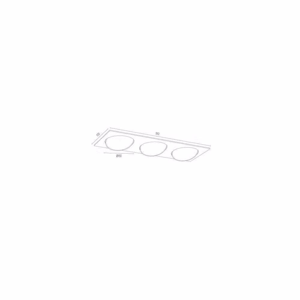 Netlighting Olimp G9 Triple Recessed Downlight in Black – 2