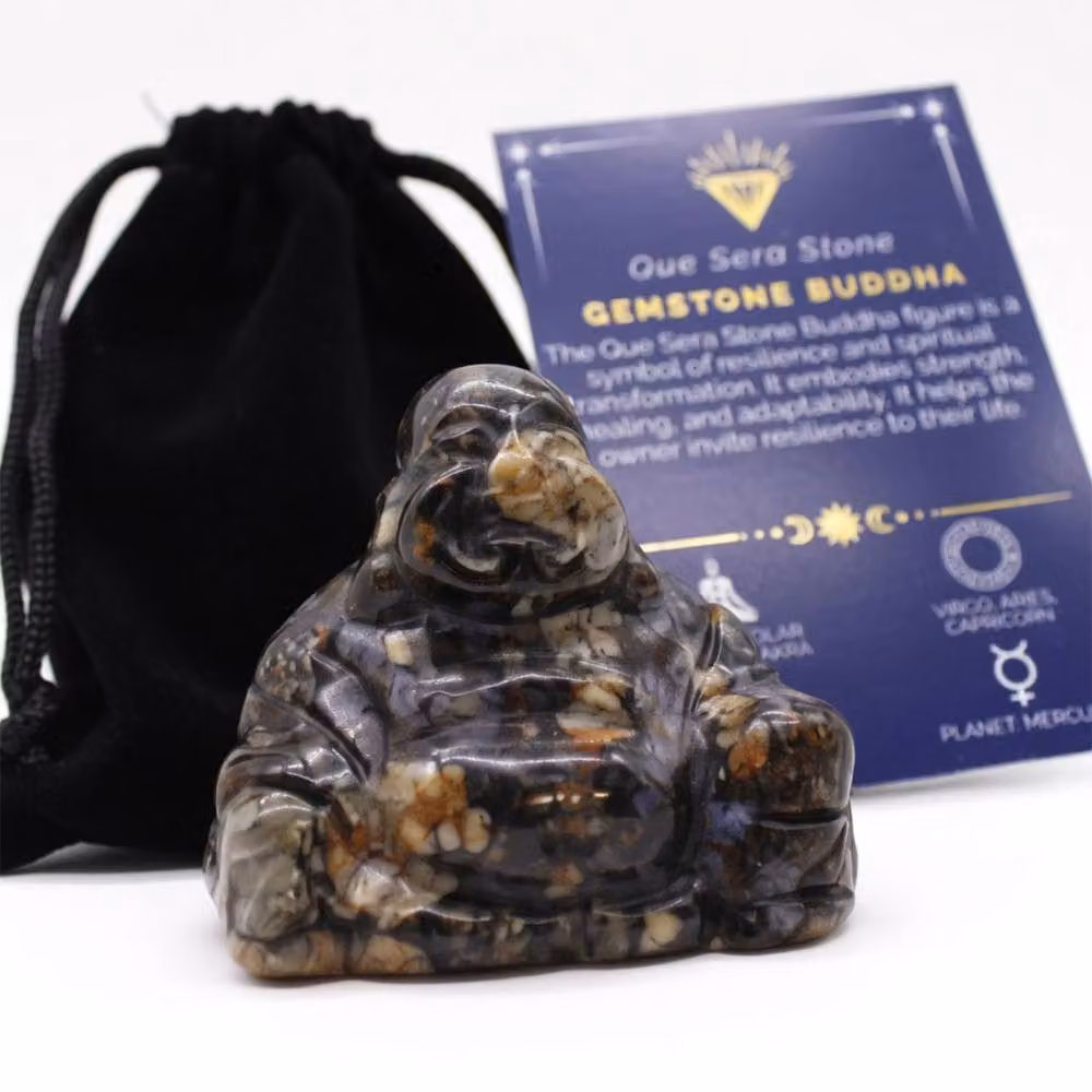 KDMD Que Sera Small Black Stone Buddha Hand-Carved Tabletop Meditation Piece – 2