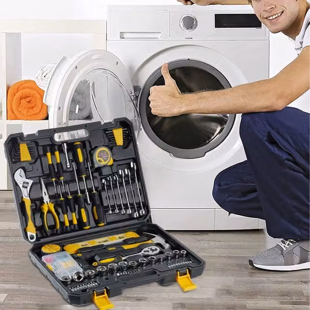 lifeideas 108 Piece Household Tool Kit in Yellow and Black