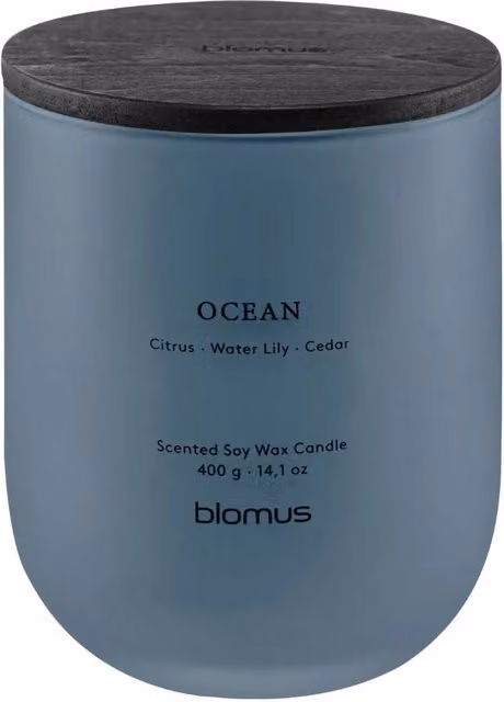 Blomus TUOKSU Ocean Scented Soy Wax Candle - Tradewinds - Light Blue