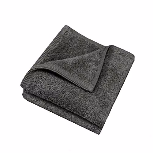 Allure Bath Fashions Pack of 2 Bamboo and Cotton Face Cloths, Grey, W/D/H: 30 x 30 x 30 cm – 1