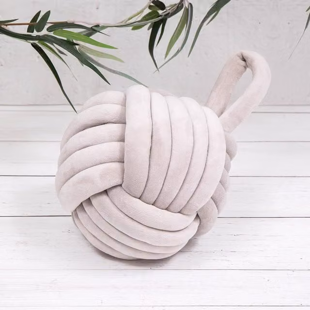 Annibells Grey Velvet Knot Doorstop