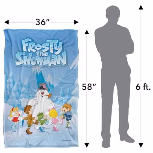 Warner Bros. Frosty The Snowman Kids Silky Touch Super Soft Fleece Throw Blanket, Blue/Multicolour, W/D/H: 91 x 147 cm – 2