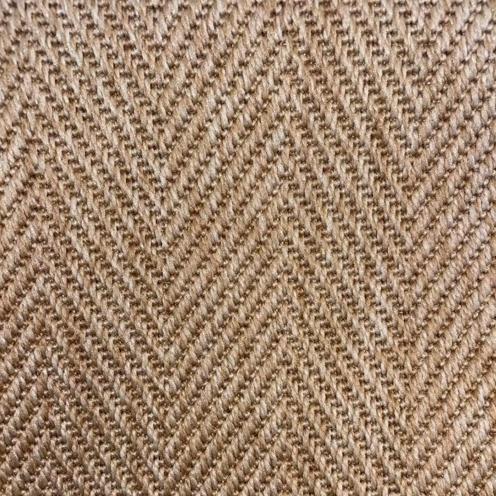 RainbowHome Herringbone New England Beige Stair Runner with Black Cotton Border, W: 50 cm, L: 700 cm – 3