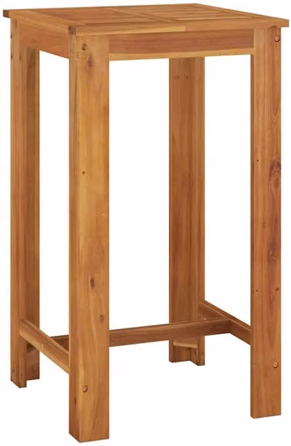 Berkfield Home Garden Bar Table in Brown Solid Acacia Wood, W/D/H: 60 x 60 x 105 cm