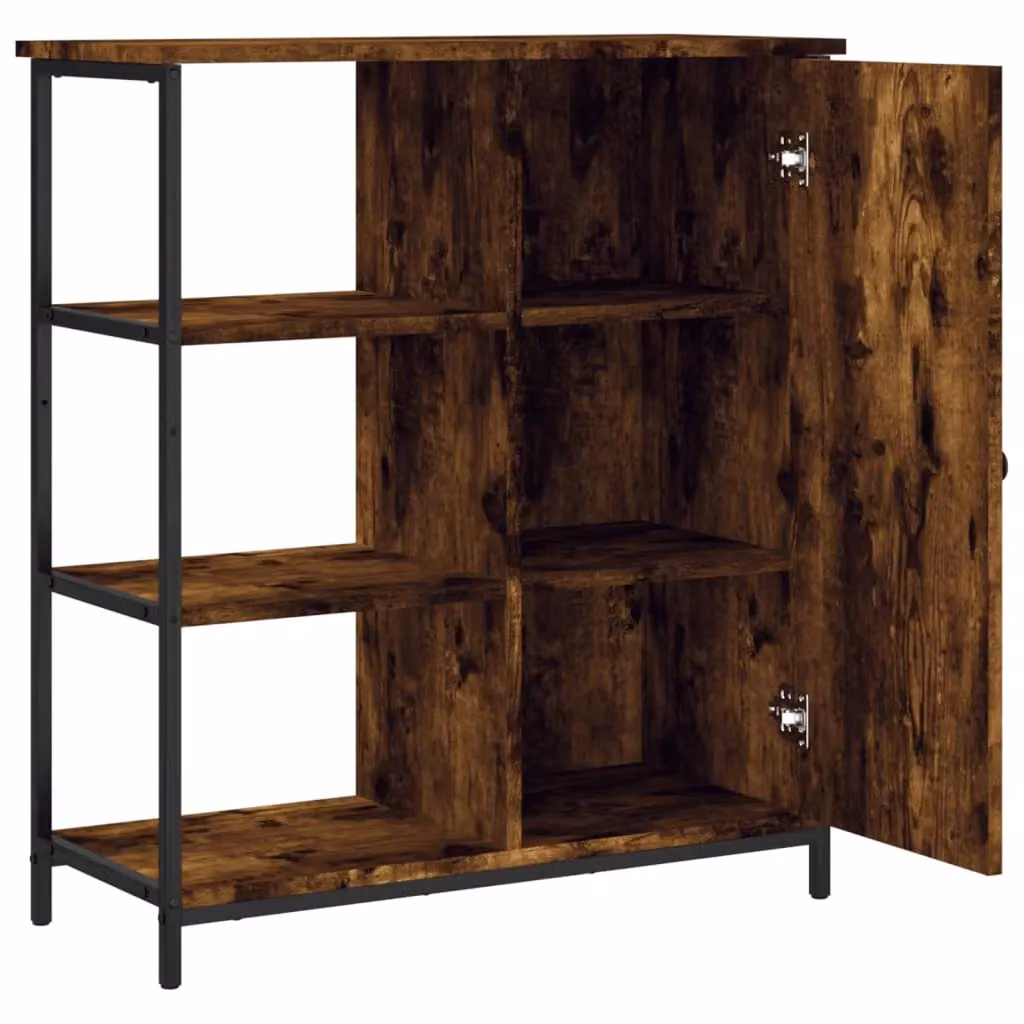Berkfield Home Smoked Oak Sideboard in Brown, W/D/H: 70 x 30 x 80 cm – 4