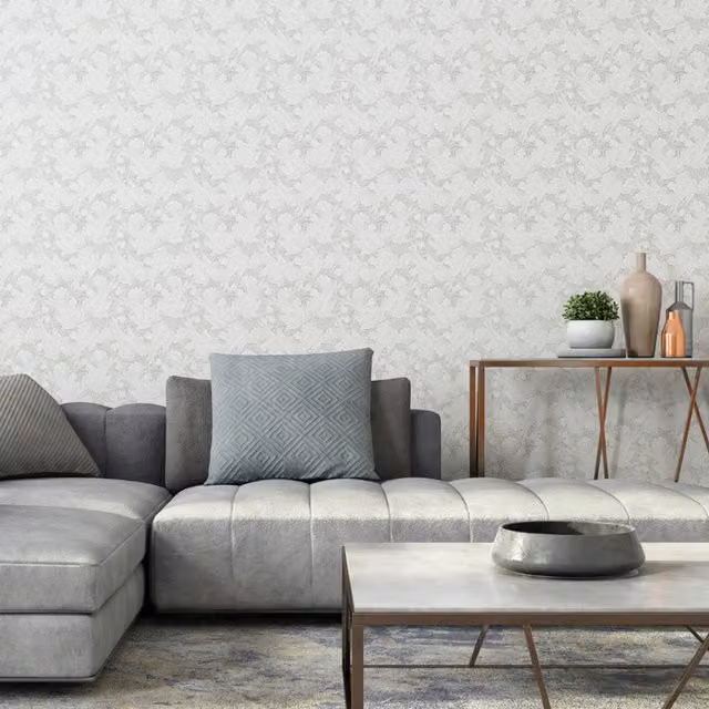 Hoopla Walls Paisley Wallpaper in Grey