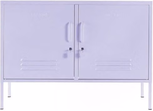 Mustard Made The Lowdown Freestanding Metal Storage Locker in Lilac, W/D/H: 100 x 40 x 72 cm – 1