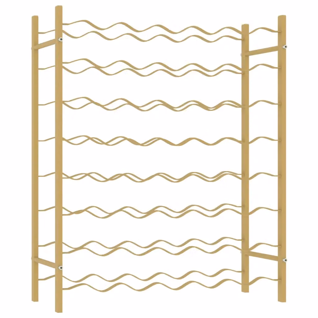 Berkfield Home Gold Metal Wall Mounted Wine Rack for 48 Bottles – 2