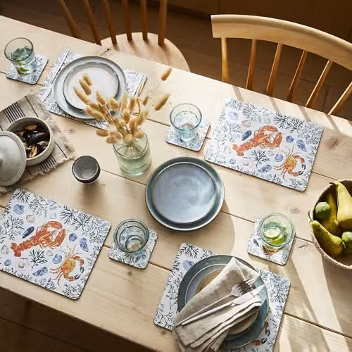 Ulster Weavers Lobster Cork Placemats Set of 4, Multicolour, W: 21 cm, D: 29 cm, H: 0.5 cm – 2