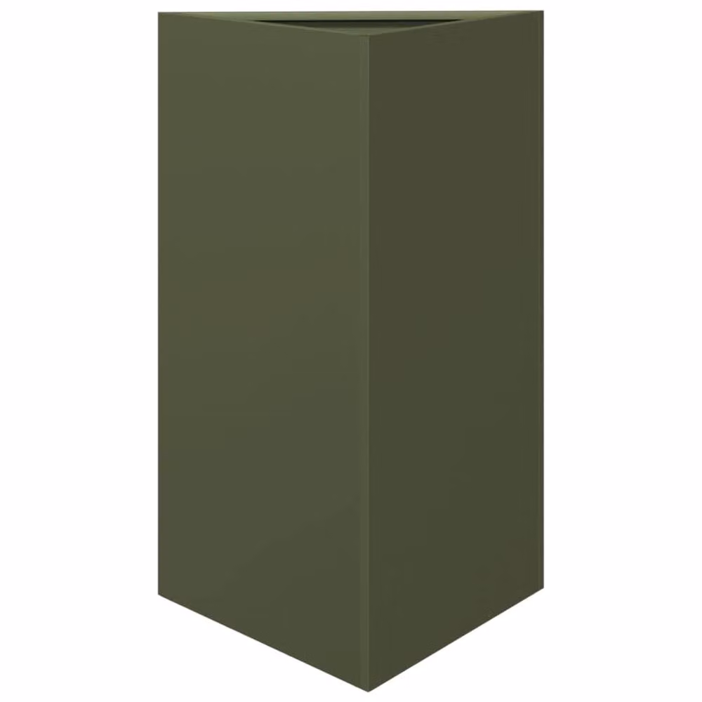 Berkfield Home Garden Steel Planters, 2 Pack, Green, W: 50 cm, D: 43 cm, H: 75 cm – 3