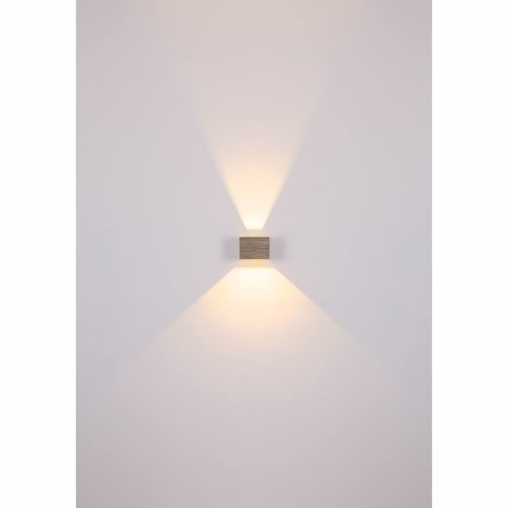 Netlighting Alina Up & Down Wall Lamp in Brown Wood Look with Warm White LED – 4