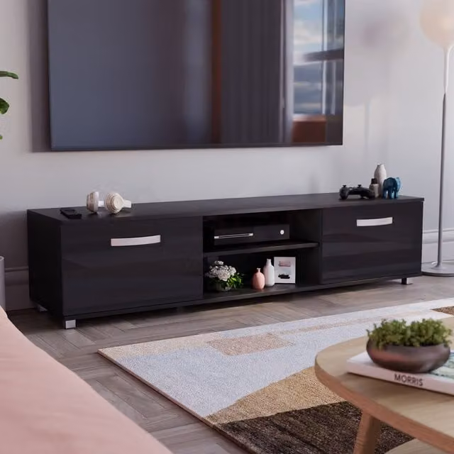Vida Designs Cosmo 2 Door TV Unit, Black