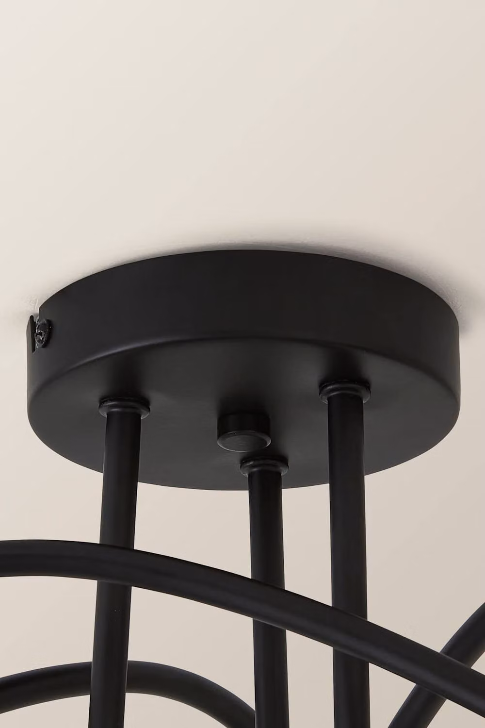 ValueLights Malcolm 3-Way Twisted Ceiling Light with Smoked Glass Spheres and Bulbs in Matte Black – 3