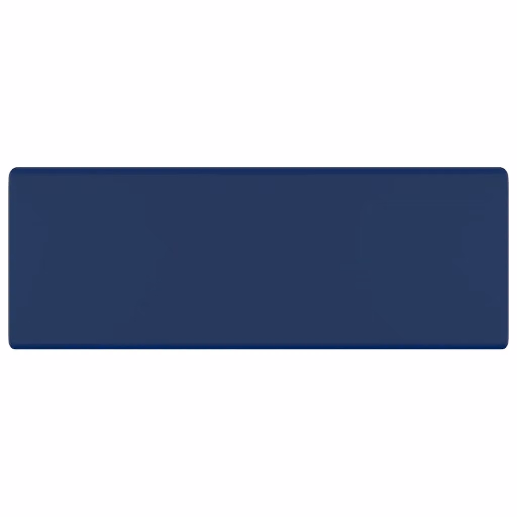 Berkfield Home Luxury Square Ceramic Countertop Basin with Overflow in Matt Dark Blue, W: 41 cm, D: 41 cm – 2